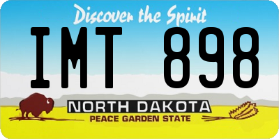 ND license plate IMT898