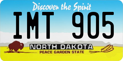 ND license plate IMT905