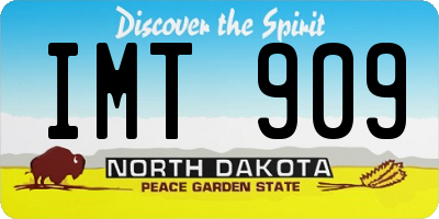 ND license plate IMT909