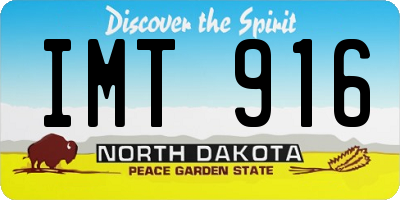 ND license plate IMT916