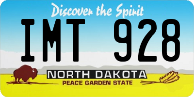 ND license plate IMT928