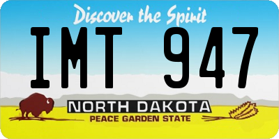 ND license plate IMT947