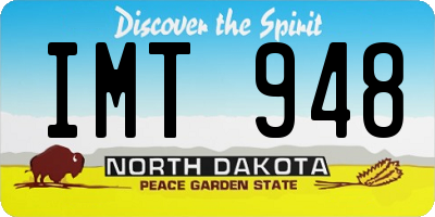 ND license plate IMT948