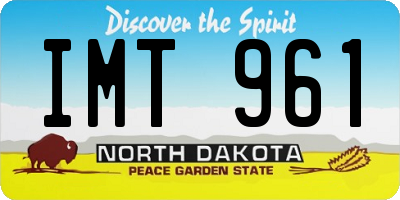 ND license plate IMT961