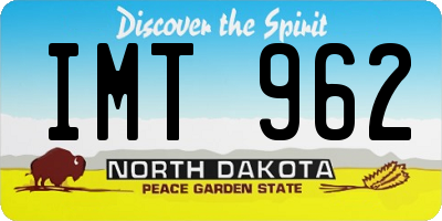 ND license plate IMT962