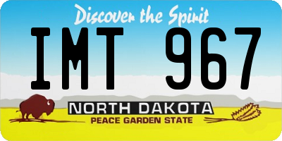 ND license plate IMT967