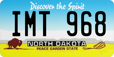 ND license plate IMT968