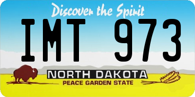 ND license plate IMT973