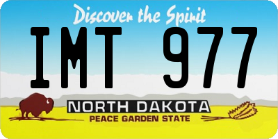 ND license plate IMT977