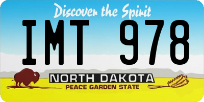 ND license plate IMT978