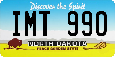ND license plate IMT990