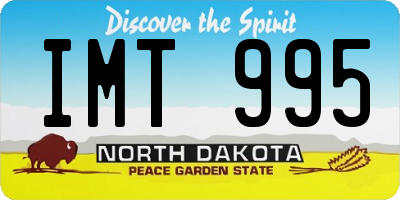 ND license plate IMT995