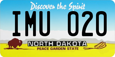 ND license plate IMU020