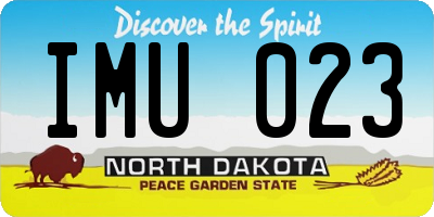 ND license plate IMU023