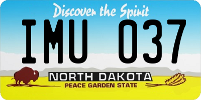 ND license plate IMU037