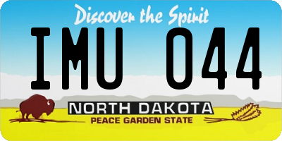 ND license plate IMU044