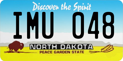 ND license plate IMU048
