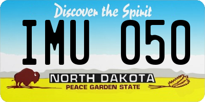 ND license plate IMU050
