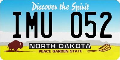 ND license plate IMU052