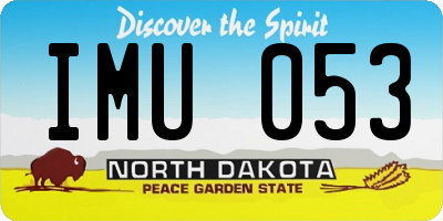 ND license plate IMU053