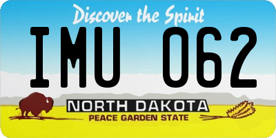 ND license plate IMU062