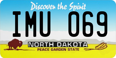 ND license plate IMU069