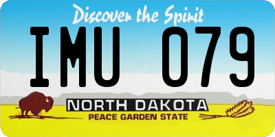 ND license plate IMU079