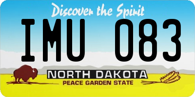 ND license plate IMU083