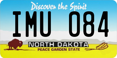 ND license plate IMU084