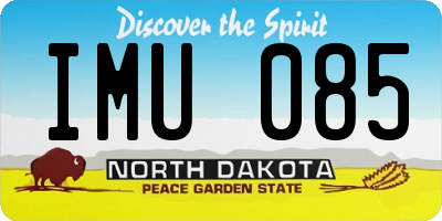 ND license plate IMU085