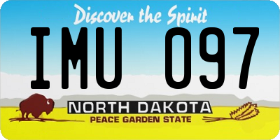 ND license plate IMU097