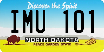 ND license plate IMU101
