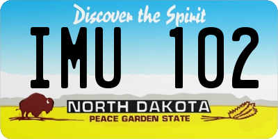 ND license plate IMU102