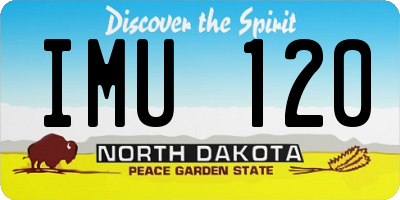 ND license plate IMU120