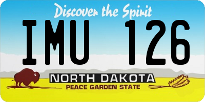 ND license plate IMU126