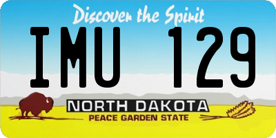 ND license plate IMU129