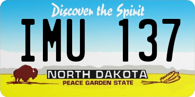 ND license plate IMU137