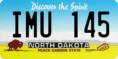 ND license plate IMU145