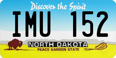 ND license plate IMU152