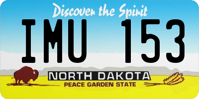 ND license plate IMU153