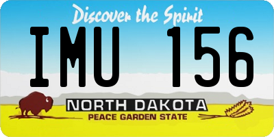 ND license plate IMU156