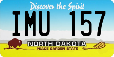 ND license plate IMU157
