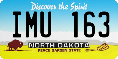 ND license plate IMU163