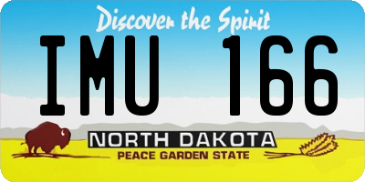 ND license plate IMU166