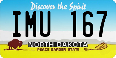 ND license plate IMU167