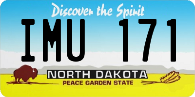 ND license plate IMU171