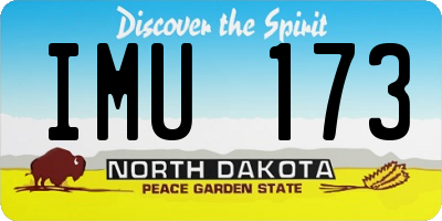 ND license plate IMU173