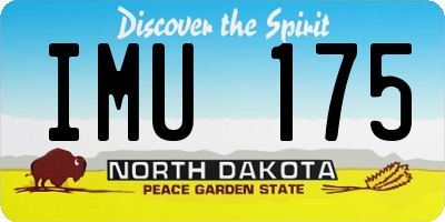 ND license plate IMU175