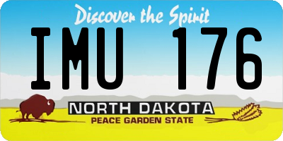 ND license plate IMU176