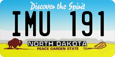 ND license plate IMU191